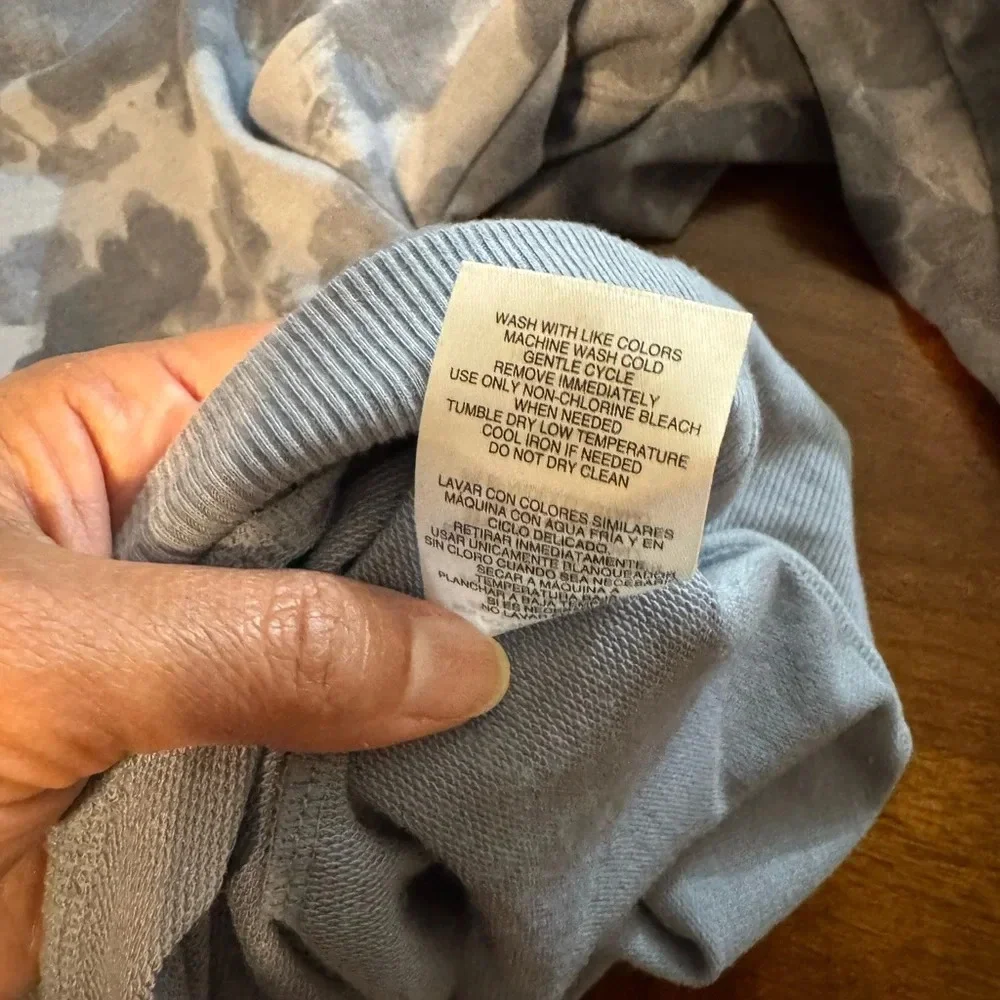 Mondetta Women's Printed Crewneck Active Sweatshirt Soft Gray Blue Size Large - Picture 11 of 11